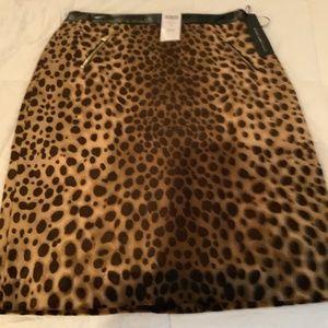 Brown leopard skirt